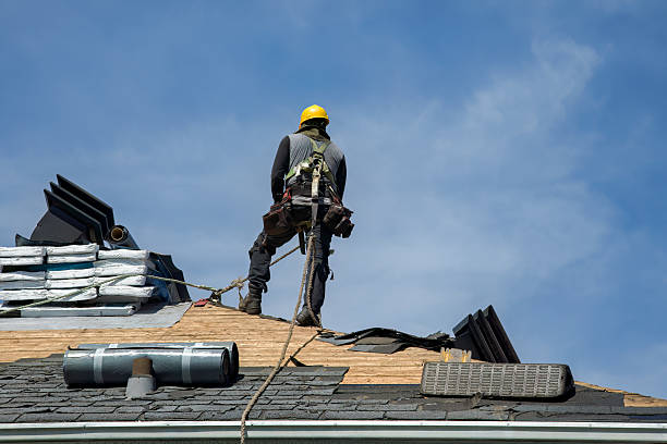Professional Roofing technician working in New Midway, MD